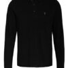 ALL SAINTS Reform Pique-Poloshirt Herren, Schwarz
