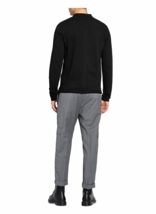 ALL SAINTS Reform Pique-Poloshirt Herren, Schwarz