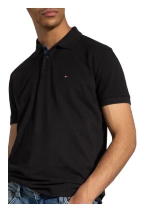 Tommy Hilfiger Pique-Poloshirt Herren, Schwarz
