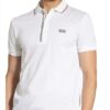 Boss Paule Pique-Poloshirt Herren, Weiß