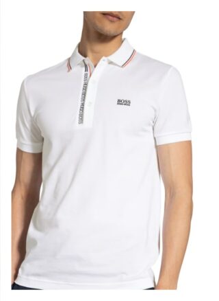 Boss Paule Pique-Poloshirt Herren, Weiß