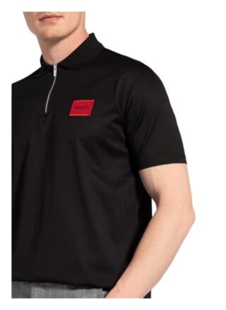 HUGO Deresom Jersey-Poloshirt Herren, Schwarz