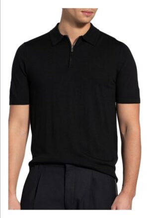 REISS Maxwell Poloshirt Herren, Schwarz