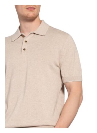REISS Wilkie Strick-Poloshirt Herren, Beige
