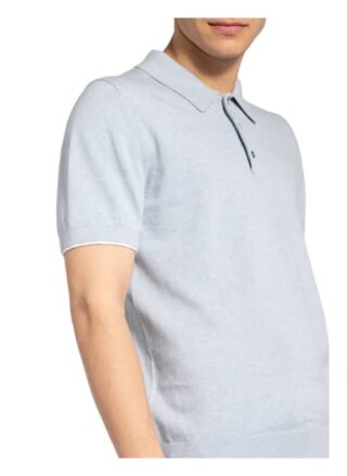 REISS Wilkie Strick-Poloshirt Herren, Blau