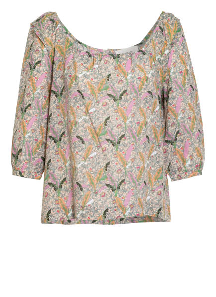 Weihnachtsbluse Damen Mit Weihnachtsbaum Druck - Festliches Oberteil 3/4 Arm