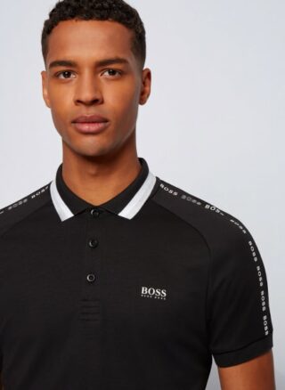 Boss Paule 2 Poloshirt Herren, Schwarz
