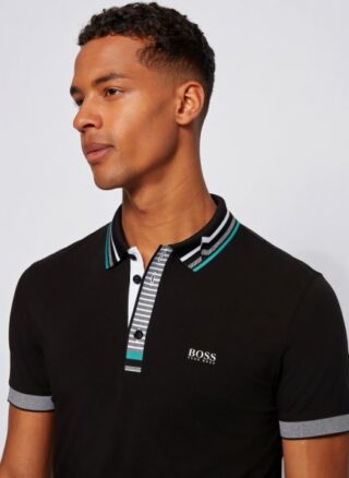 Boss Paule 5 Poloshirt Herren, Schwarz