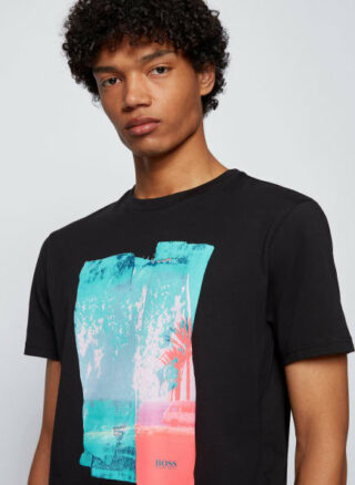 Boss Tepastel T-Shirt Herren, Schwarz