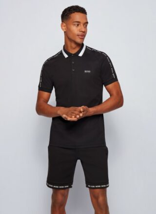 Boss Paule 2 Poloshirt Herren, Schwarz