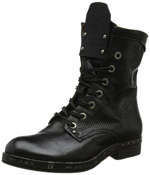 A.S.98 Ball Combat Leder Boots, Schwarz