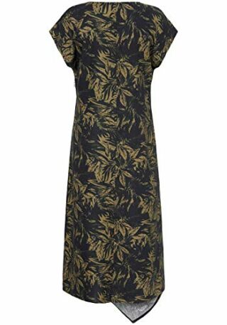 ANNA AURA Leinenkleid Sommerkleid mit Blumenmuster, Schwarz