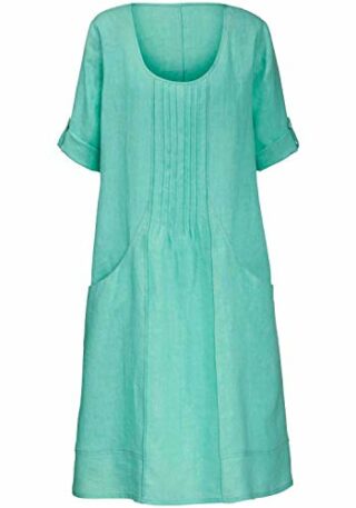ANNA AURA Leinenkleid mit 3/4-Arm, Grün