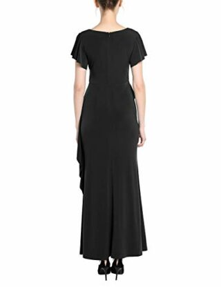 APART Abendkleid, V-Ausschnitt in Wickeloptik, Schwarz