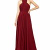 APART Abendkleid aus leicht körnigem Chiffon, Rot
