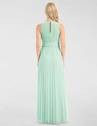 APART Abendkleid aus plissiertem Chiffon, Taillenband, Grün