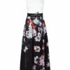 APART Abendkleid mit Blumenmuster, Beige
