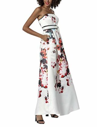 APART Abendkleid mit Satingürtel, Beige