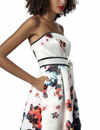 APART Abendkleid mit Satingürtel, Beige