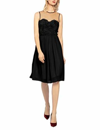 APART Abendkleid mit herzförmigem Oberteil, Schwarz