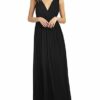 APART Abendkleid mit tiefem V-Ausschnitt, Schwarz