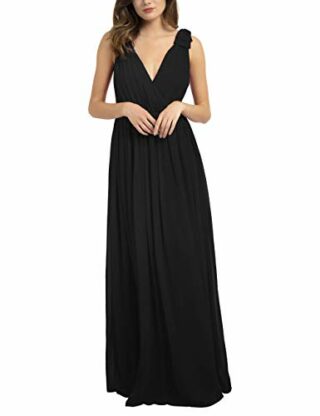 APART Abendkleid mit tiefem V-Ausschnitt, Schwarz