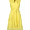 APART Ärmelloses Maxikleid mit breitem Saum, Gelb