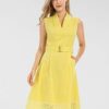 APART Ärmelloses Maxikleid mit breitem Saum, Gelb