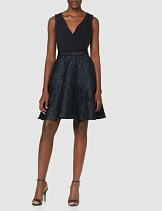 APART Cocktailkleid, Cache-Coeur Ausschnitt, Blau