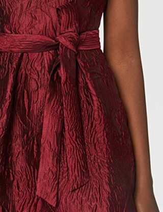APART Cocktailkleid aus Jacquard, Bindegürtel, Rot