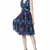 APART Cocktailkleid aus drapiertem Chiffon, Bunt