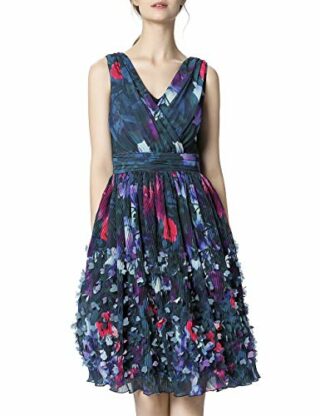 APART Cocktailkleid aus drapiertem Chiffon, Bunt