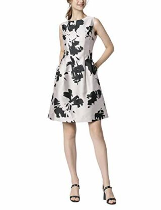 APART Cocktailkleid aus glänzendem Jacquard, Schwarz