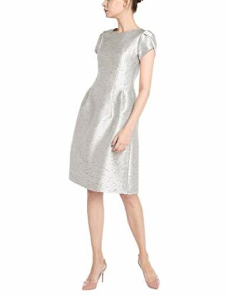 APART Cocktailkleid aus glänzendem Jacquard, Schwarz