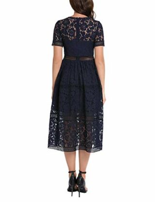 APART Cocktailkleid mit Blüten-Spitze, Blau