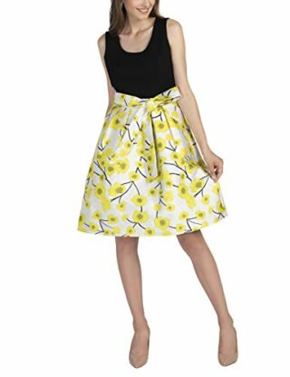 APART Elegantes Cocktailkleid, Sommerkleid mit Jersey-Oberteil, Schwarz