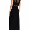 APART Elegantes Maxikleid mit Netz-Oberteil, Blau