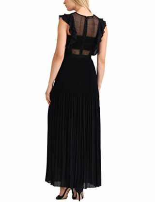 APART Elegantes Maxikleid mit Netz-Oberteil, Blau