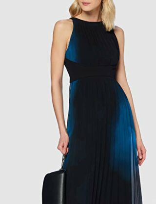 APART Fashion Bedrucktes Chiffonkleid, Schwarz