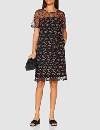 APART Fashion Besticktes Kleid, Cocktailkleid, Schwarz
