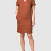 APART Fashion Leinenkleid, Braun