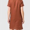APART Fashion Leinenkleid, Braun