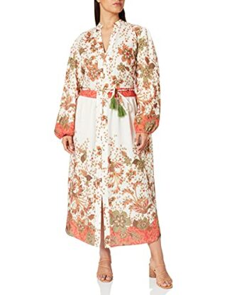 APART Fashion Leinenkleid mit Druck, Bunt