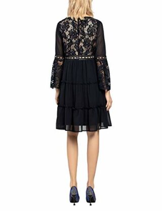 APART Fashion Partykleid mit Spitze aus Chiffon, Blau