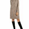 APART Fashion Strickkleid mit Glitzer, Cocktailkleid, Beige
