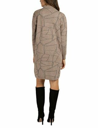 APART Fashion Strickkleid mit Glitzer, Cocktailkleid, Beige