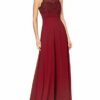 APART Langes Abendkleid Empire Stil, Rot