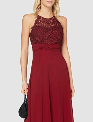 APART Langes Abendkleid Empire Stil, Rot