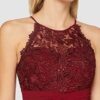 APART Langes Abendkleid Empire Stil, Rot