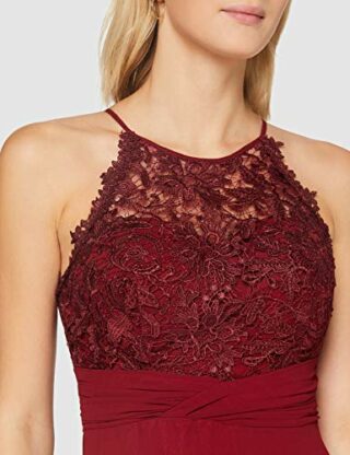 APART Langes Abendkleid Empire Stil, Rot